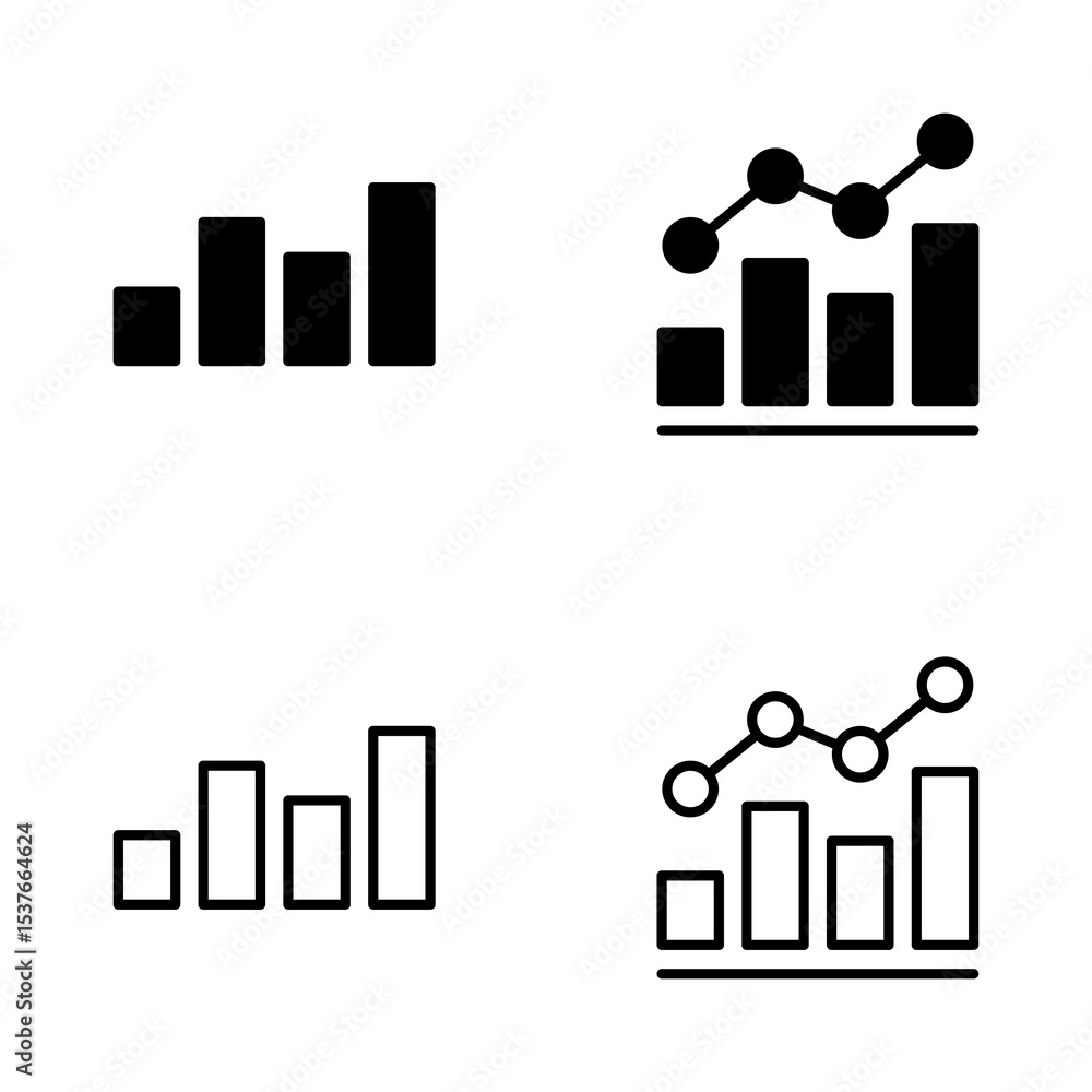Obraz premium Growing graph icon vector. Chart sign and symbol. diagram icon