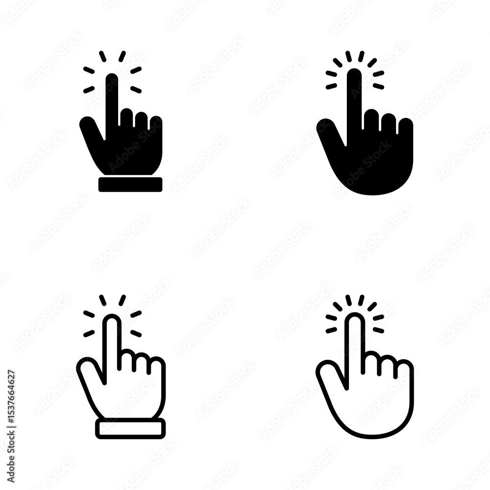 Fototapeta premium Hand cursor icon vector. cursor sign and symbol. hand cursor icon clik