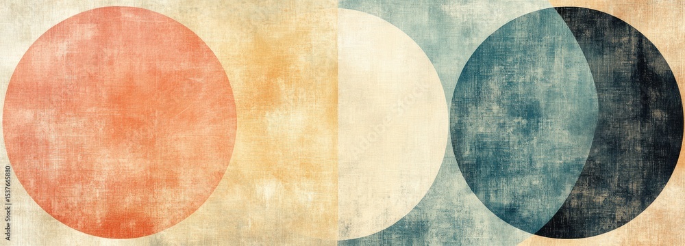 Elegant geometric artwork features circles and arcs in muted tones, creating a harmonious balance of color and form, perfect for contemporary decor or art enthusiasts Elegant geometric artwork features circles and arcs in muted tones, creating a harmonious balance of color and form, perfect for contemporary decor or art enthusiasts