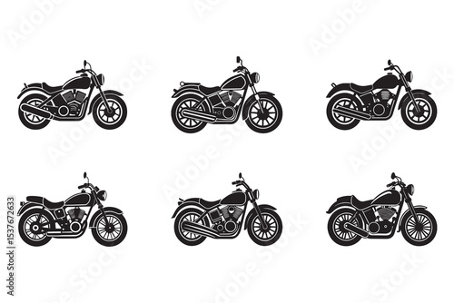 Vintage motorcycle silhouette vector illustration, classic bike design, retro motorbike, old-fashioned motorcycle, transport, vehicle, freedom, adventure, travel icon