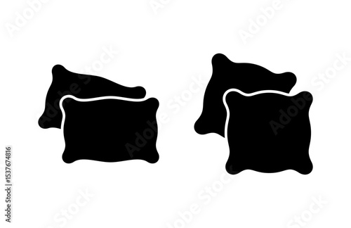 Pillow icon vector illustration. Pillow sign and symbol. Comfortable fluffy pillow