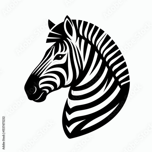 Wallpaper Mural zebra head vector illustration Torontodigital.ca