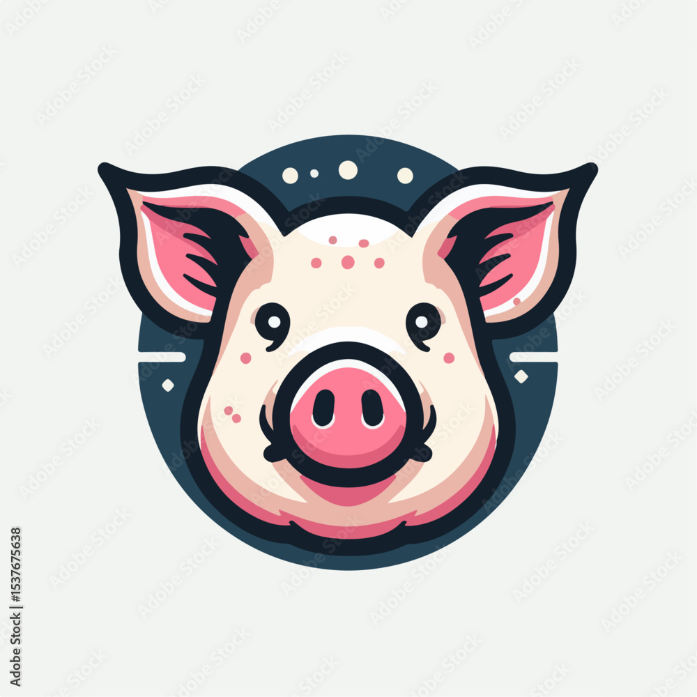 pig head vector illustration pig head vector illustration