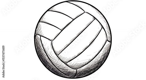 Hand drawn volleyball illustration