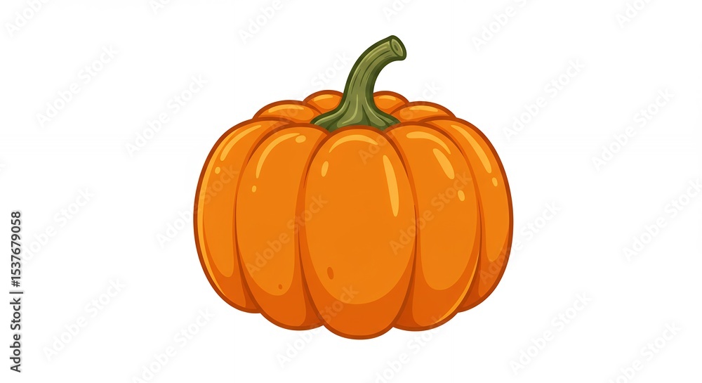 Obraz premium Cartoon orange pumpkin illustration
