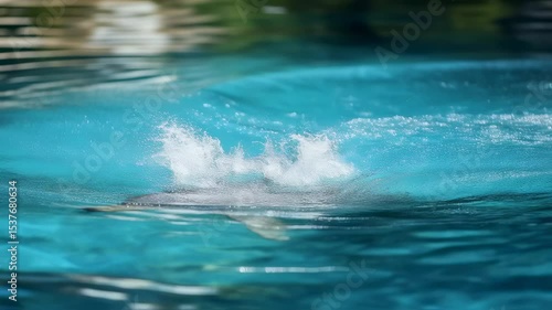 Wallpaper Mural a captivating close up of a dolphin gracefully swimming in crystal clear water, showcasing its beauty and agility in its natural habitat Torontodigital.ca
