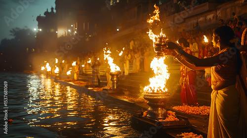 Devotees Gather on the Banks of the Ganges During Ganga Dussehra Festival