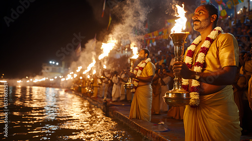 Devotees Gather on the Banks of the Ganges During Ganga Dussehra Festival