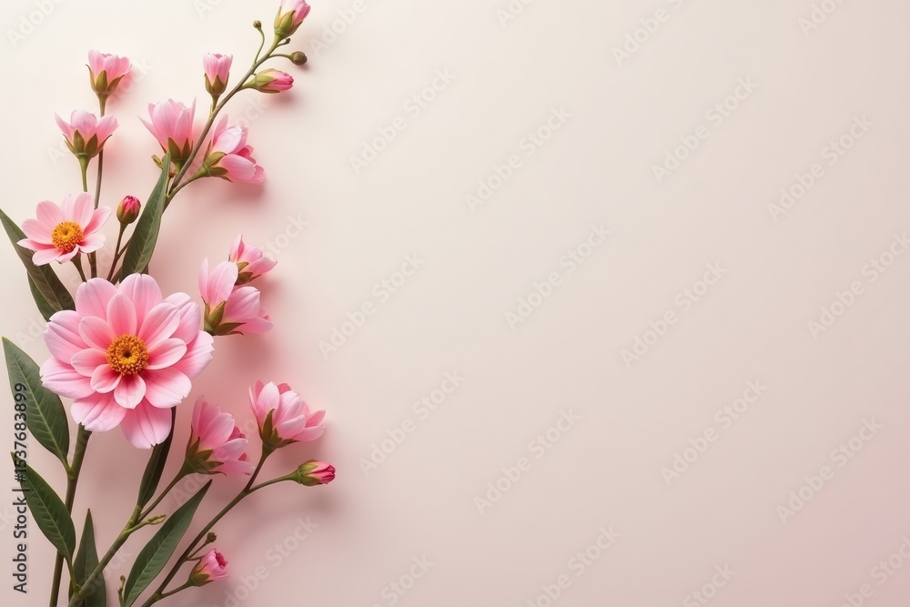 Fototapeta premium Flower in simple background