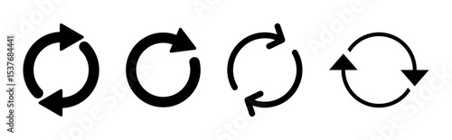 Refresh icon set. Reload icon vector. Update icon.