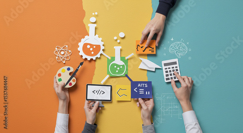 Creative Hands Connecting STEM Art Education Concepts