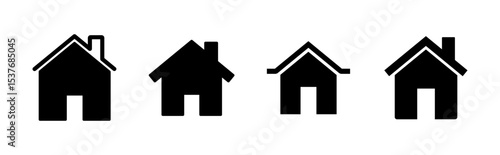 House icon set. Home icon vector