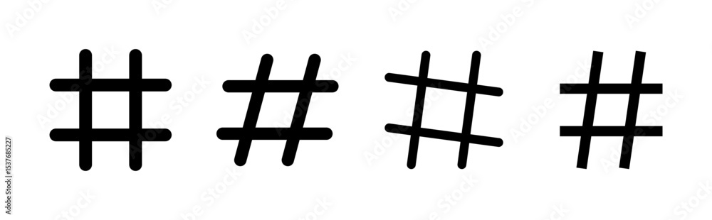 Obraz premium Hashtag icon set. hashtag symbol