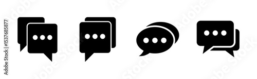 Chat icon set. speech bubble icon. comment icon vector. message. contact us