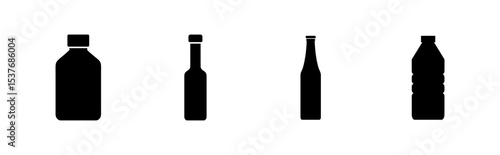 Bottle icon set. bottle vector icon