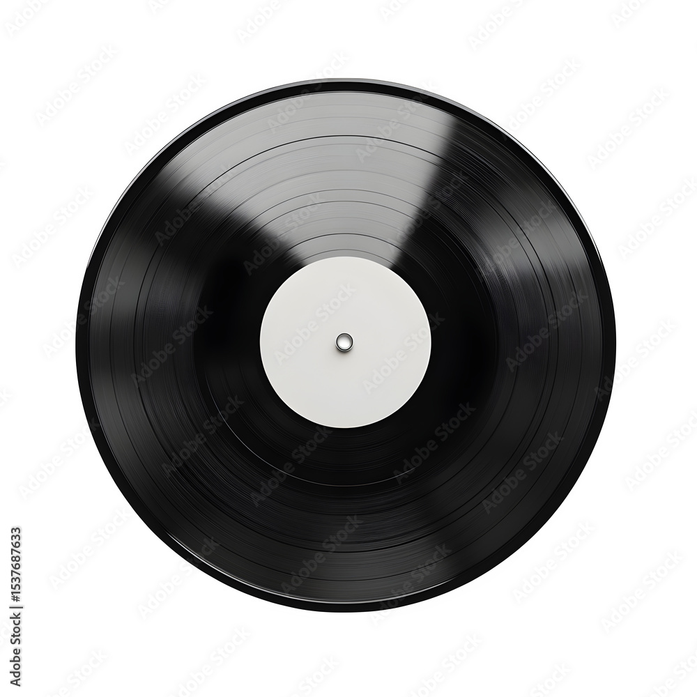 Obraz premium Vinyl Record Cover Mockup on white background