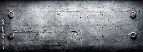 Gray metal plate background with rivets