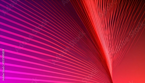 Abstract Crimson Radiance: A Dynamic Play of Lines and Hues
