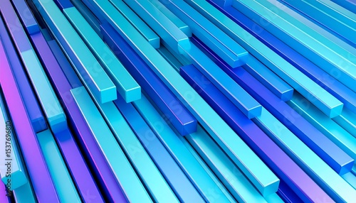 Abstract Blue and Purple Geometric Pattern: A Digital Art Composition