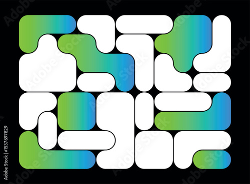 Modern colorful Y2K user interface. Background design with empty Bento blocks. Vector illustration.	