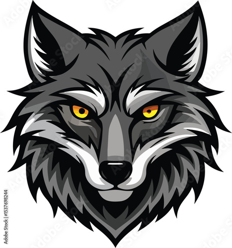 Wallpaper Mural Angry wolf head vector art Torontodigital.ca