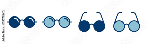 Glasses icon vector isolated on white background. Stylish Eyeglasses. Glasses vector. Optical concept