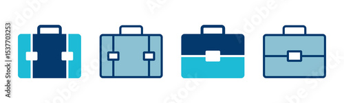 Briefcase icon vector isolated on white background. Briefcase vector icon
