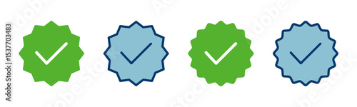 Approved icon vector isolated on white background. Certified Medal Icon vector. check mark