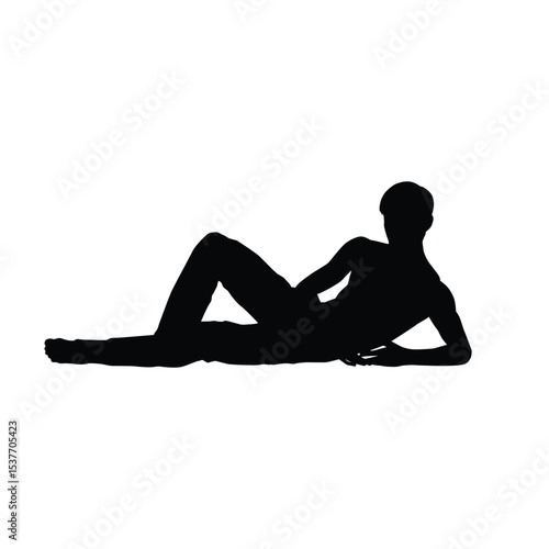 Silhouette of a Person Reclining