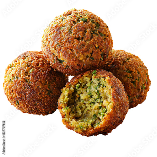 Delicious falafel balls middle eastern cuisine vegan food concept isolated on transparent background, png 