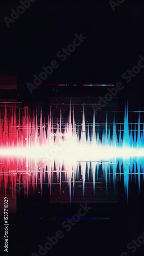 Wallpaper Mural Abstract digital audio waveform art Torontodigital.ca