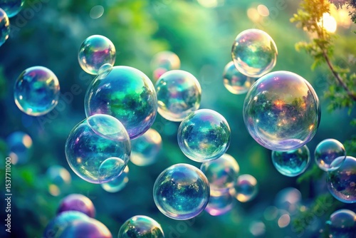 Wallpaper Mural Ephemeral Spheres of Shimmering Light Dancing in a Verdant Oasis Torontodigital.ca
