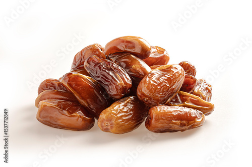 Heap of dates isolated on white background