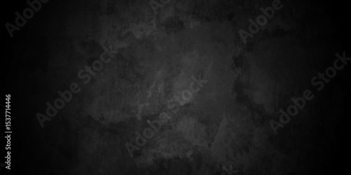 Dark black grunge wall textured concrete background. backdrop dark grey black slate background or texture. Vector blackboard concrete texture. Stone wall background.	
