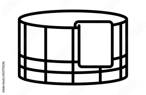 風呂桶のシンプルアイコンベクターイラスト 温泉 風呂 入浴