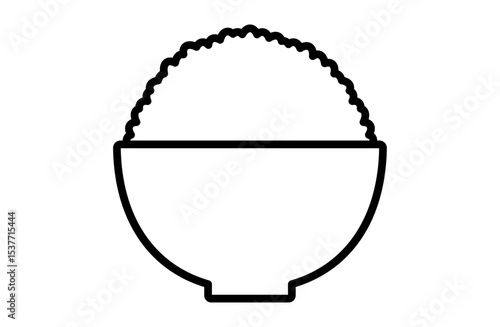 ごはんのシンプルアイコンベクターイラスト ご飯 食事 和食