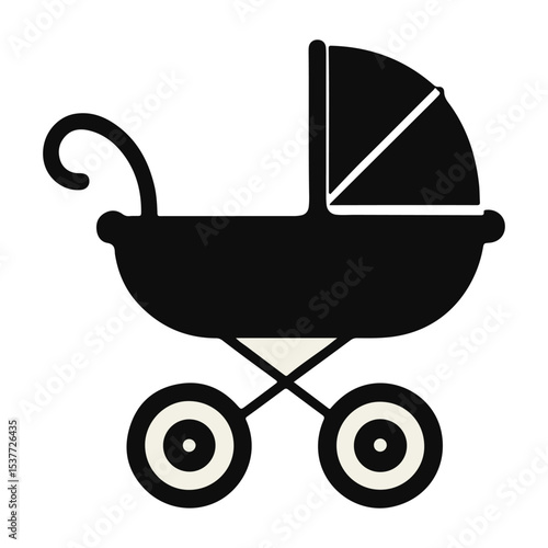 baby carriage icon vector illustration