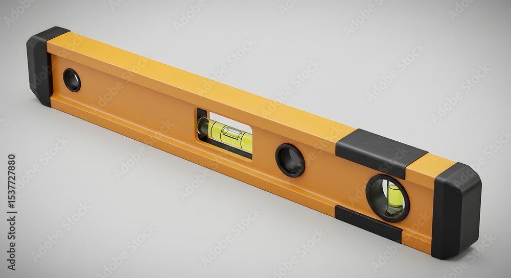 Fototapeta premium Professional Orange and Black Spirit Level Tool