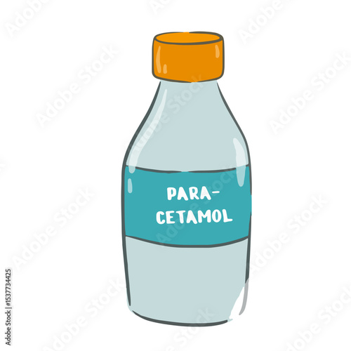 paracetamol vector illustration