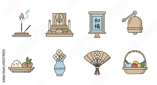 Explore japanese buddhist altar offerings and memorial items for home shrine and remembrance rituals