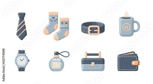Men accessories gift set tie socks belt mug watch cologne bag wallet stylish fashion present ideas luxury