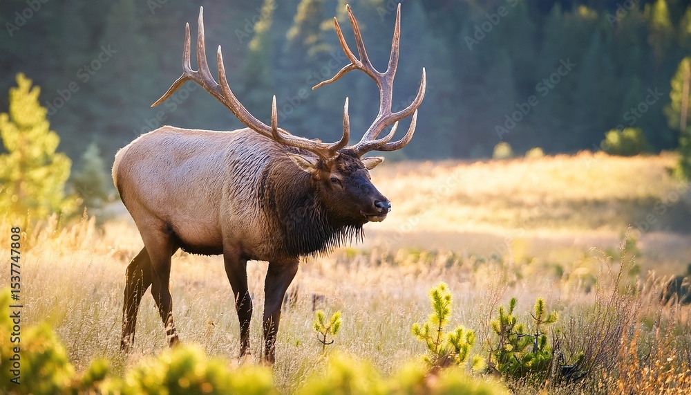 Fototapeta premium bull elk cervus canadensis