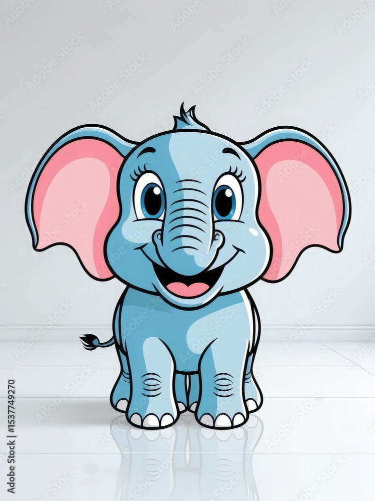 Fototapeta premium funny elephant cartoon