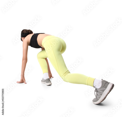 Beautiful young sporty woma...