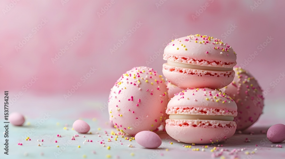 Obraz premium Delicate with Vibrant Sprinkles on a Pastel Background