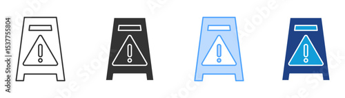 Workplace Hazards Icon Set Multiple Style Collection
