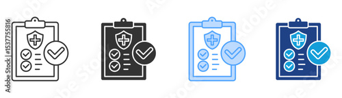 Safety Policy Icon Set Multiple Style Collection