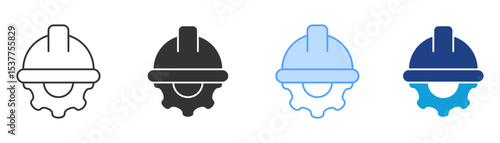 Safety Gear Icon Set Multiple Style Collection