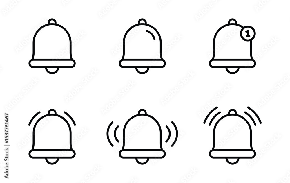 bell notification icon vector bell notification icon vector