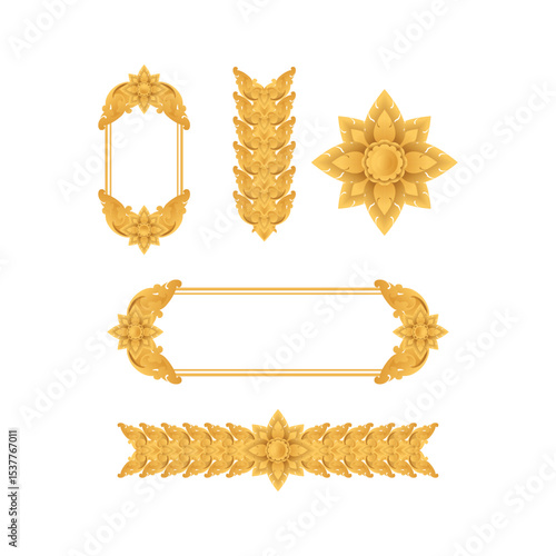 golden photo frame decoration ornament kbach_name frame border kbach